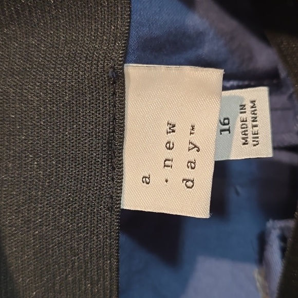 a new day Blue Chinos Straight Leg Cotton Blend - Picture 2 of 3